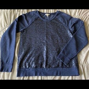Women’s Blue Old Navy Sequins Sweatshirt, size M